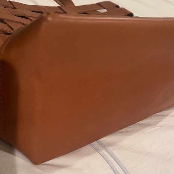 Madewell Brown Basketweave Leather Tote Bag - Picture 9 of 11
